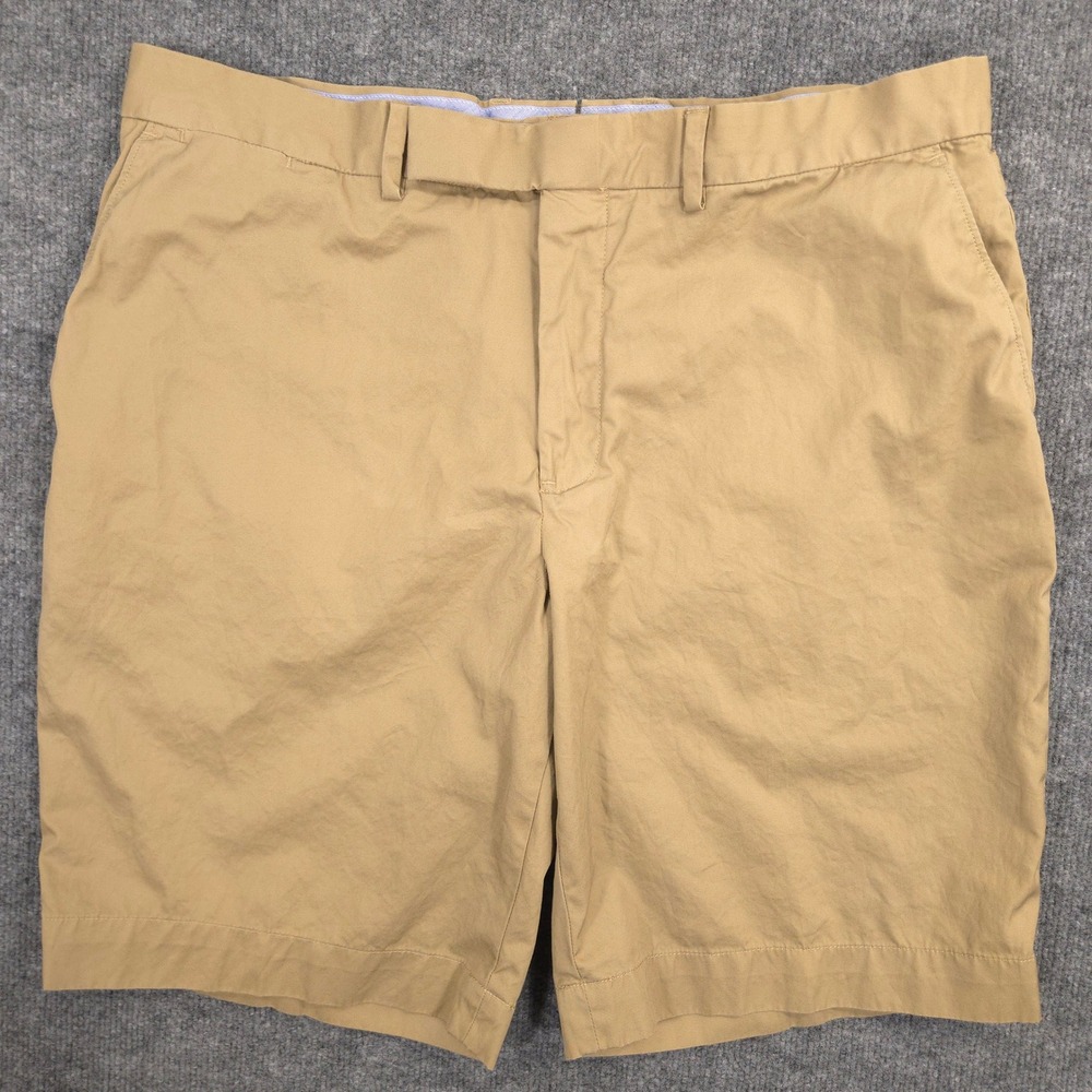 Vintage Polo Ralph Lauren Buckle Back Chino Shorts Mens 38 Khaki Cotton Twill